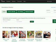 Tablet Screenshot of directory.warwickshire.gov.uk